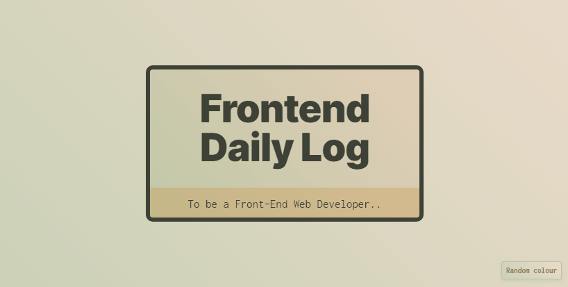 Front-end Daily brand logo design
